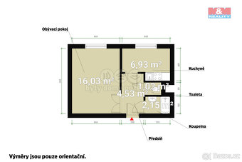 Pronájem bytu 1+1, 34 m², Dobřany, ul. F. X. Nohy - 12