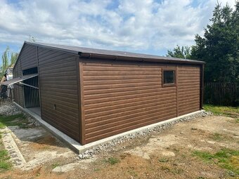 Plechová garáž 9x5m - 12