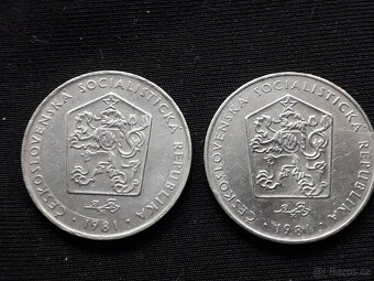 Mince 2 Kčs ČSSR+ČSFR - 10 ks + 5.haléř r.1967 ČSSR, 1 ks. - 12