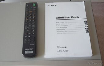 Minidisc deck SONY MDS-JE480, manuál + 10x MD, dálkové ovl - 12