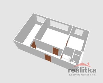 Pronájem pěkného bytu 2+1 43 m2, Opava, ul. Hradecká - 12