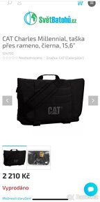 Brašna Catelpillar CAT černá - 12