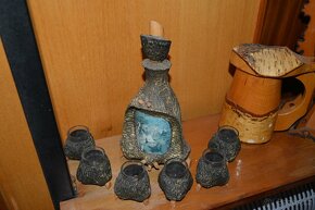 Čajový servis, porcelánové mísy, talíře, hrnečky, drobnosti - 12
