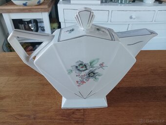 PORCELÁNOVÁ KONVICE VICTORIA - ČESKÉ ART DECO -VÝVOZ FRANCIE - 12
