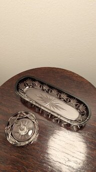 Funkcionalismus - starožitná chrom lampa + sklo Egermann - 12