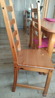 Jídelní stůl - rozkládací + 4 ks židle Ikea Kautsby - 12