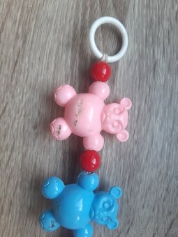 Retro řetěz na kočárek a chrastítko - 12