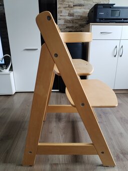Celodřevěná polohovatelná jídelní židle pro dítě - 12