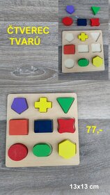 Dřevěné montessori hračky - VÝPRODEJ - 12