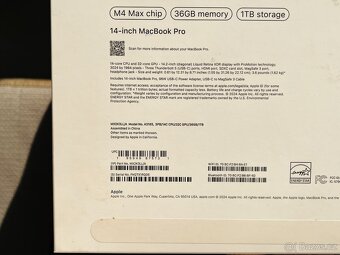 Apple MacBook Pro 14" M4 MAX | 36GB | 1TB SSD | ZÁRUKA 2028 - 12