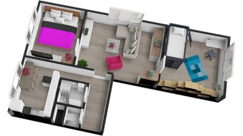 Pronájem, byt 3+1, 55 m, Kpt. Jaroše 787, Orlová - Lutyně, Č - 12