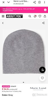 Marie Lund dámská čepice 100% kašmír nová - 12