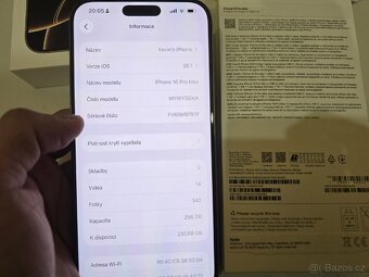 iPhone 16 Pro Max 256GB kompletní balení za dobrou cenu - 12