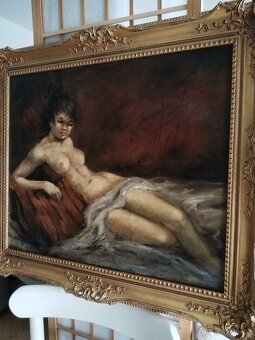 obraz DÍVENKA, akt, olej, Karel V. Skála - 12