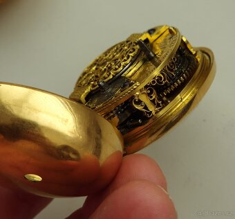 Zlaté kapesní hodinky špindlovky - 12