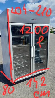 Full nerezová prosklená dvojlednice Tecnodom ( 1400 l ) - 12