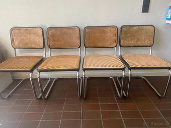 6 x originální konzolová židle THONET S 32 V vídeňská proutě - 12