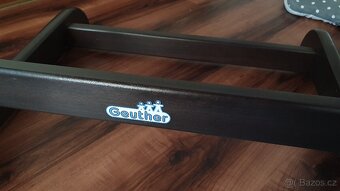 Dřevěná rostoucí židle, pult, popruhy, polstrování - 12