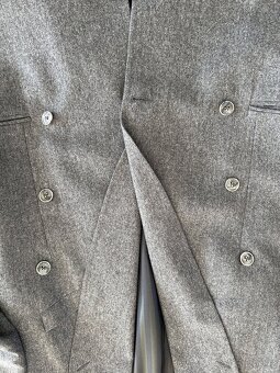 Pánský vlněný oblek - šedý, velikost 46 - 12