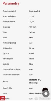 PLAMEN krbová kamna GLAS Franklin litina - 12