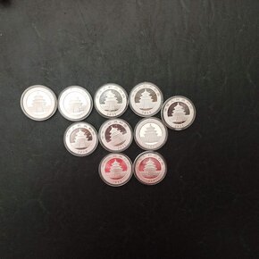 STŘÍBRO a ZLATO American Eagle, Maple, Panda a US Morgan atd - 12