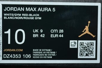 Kožené tenisky zn. Nike Jordan Max Aura 5 vel. 45 a 45,5 - 12