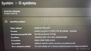 Herní notebook RTX 3070, 300Hz - 12