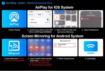 11,26" displej do auta, Android auto, Airplay, 2x kamera - 12