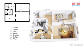 Prodej bytu 2+1, 70 m², Vimperk, ul. Nad Stadiónem - 12