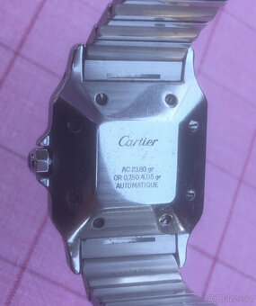 Pánské hodinky CARTIER Santos SteelGold 75018 Kt Unisex s bí - 12