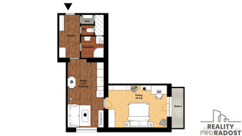 Pronájem bytu 2kk u metra Vysočanská - 12