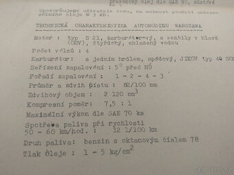 WARSZAWA 203, 203P, 223, SEZNAM ND 1960 A NAVODY NA OBSLUHU - 12