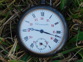 Starožitné kapesní brynýrované kapesní hodinky CHRONOMETRE - 12