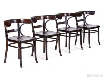 4x prvorepubliková křesílka, židle THONET - 12