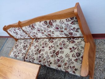 Jídelní set, rustikální nábytek, lavice, židle, stůl - 12