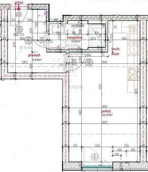 Pronájem 1+kk 31m2 + sklep 2m2  nezař. novostavba 4patro výt - 12