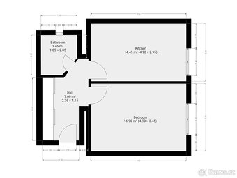 Pronájem bytu 2+kk, Čestmírova, Nusle, 18900 Kč/měs, 43 m2 - 12