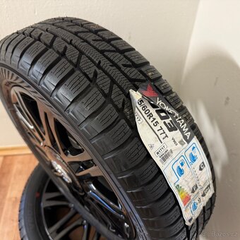 NOVÁ TOYOTA AYGO 4x100 R15 ET35+ZIMNÍ 165/60R15 8,5mm BLACK - 12