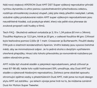APERION AUDIO DUAL AMT Super Tweeter - 12
