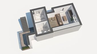 Moderní byt 1+kk s balkonem a zahradou, lokalita České Buděj - 12
