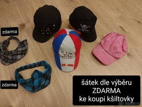 Oblečení velikost S,kšiltovka šátek šál čepice - 12