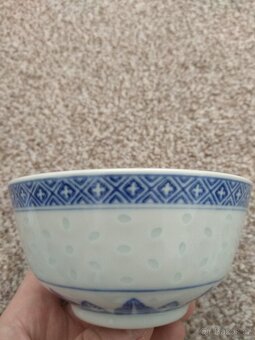 Nová sada misek z čínského porcelánu - motiv rýžové zrno - 12