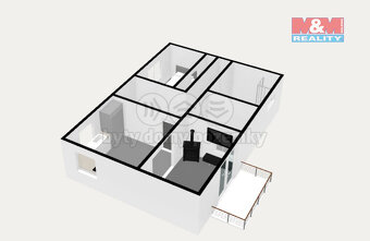 Prodej bytu 3+kk s garáží, 66 m², Karlovy Vary, ul. Akátová - 12