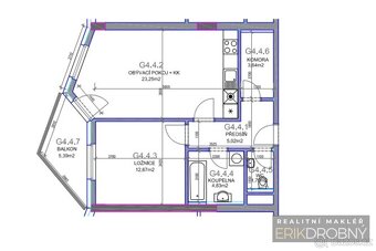 Pronájem bytu 2kk, 57m2, Pardubice – Residence Na Spravedlno - 12