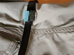 KHUJO jarní/podzimní kabátek trenčkot s páskem s logy - 12