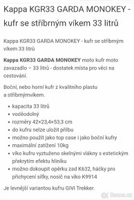 NOVÝ KUFR NA MOTORKU KAPPA 33L PC 4990, - - 12