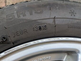 4x alu disky 6½Jx15 H2 ET35 + zimní pneu – Škoda, VW, Seat - 12