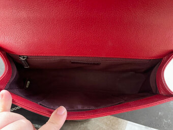 Originální taška Chanel Boy Bag Červená Nová střední WOW taš - 12