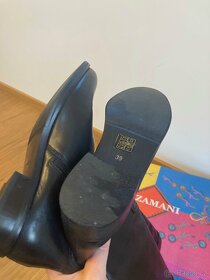Kožené zateplené kozačky zn. Lazamani vel. 39 - 12