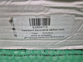 dekor středového panelu design carbon Seat Ibiza (5P, 3P, ST - 12